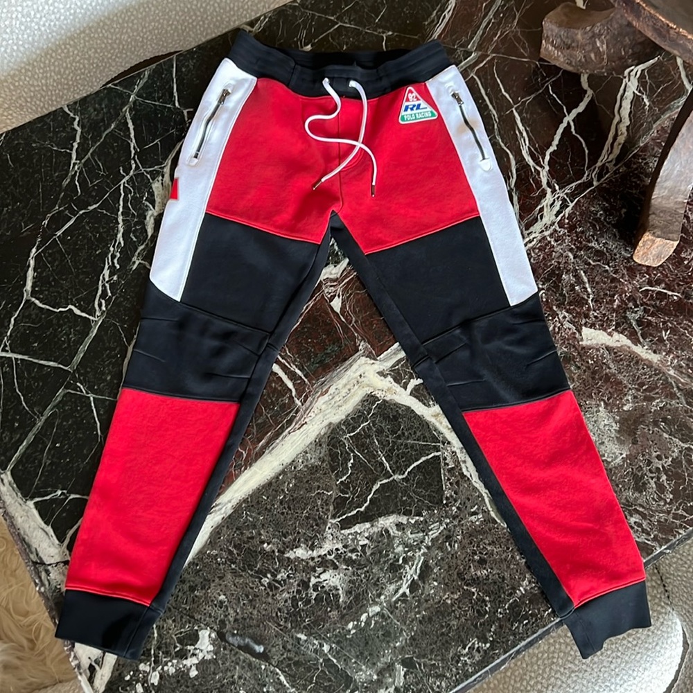 Ralph Lauren Polo Racing Sweatpants Black/Red/White XS
